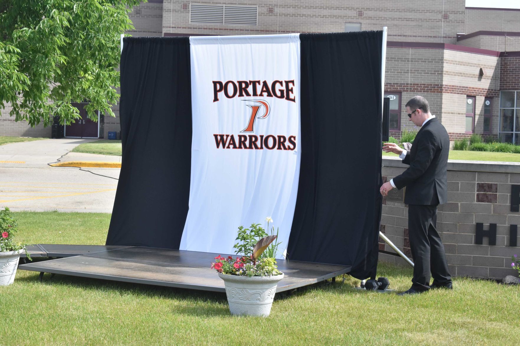 Josh Sween at Portage High School 2020 graduation